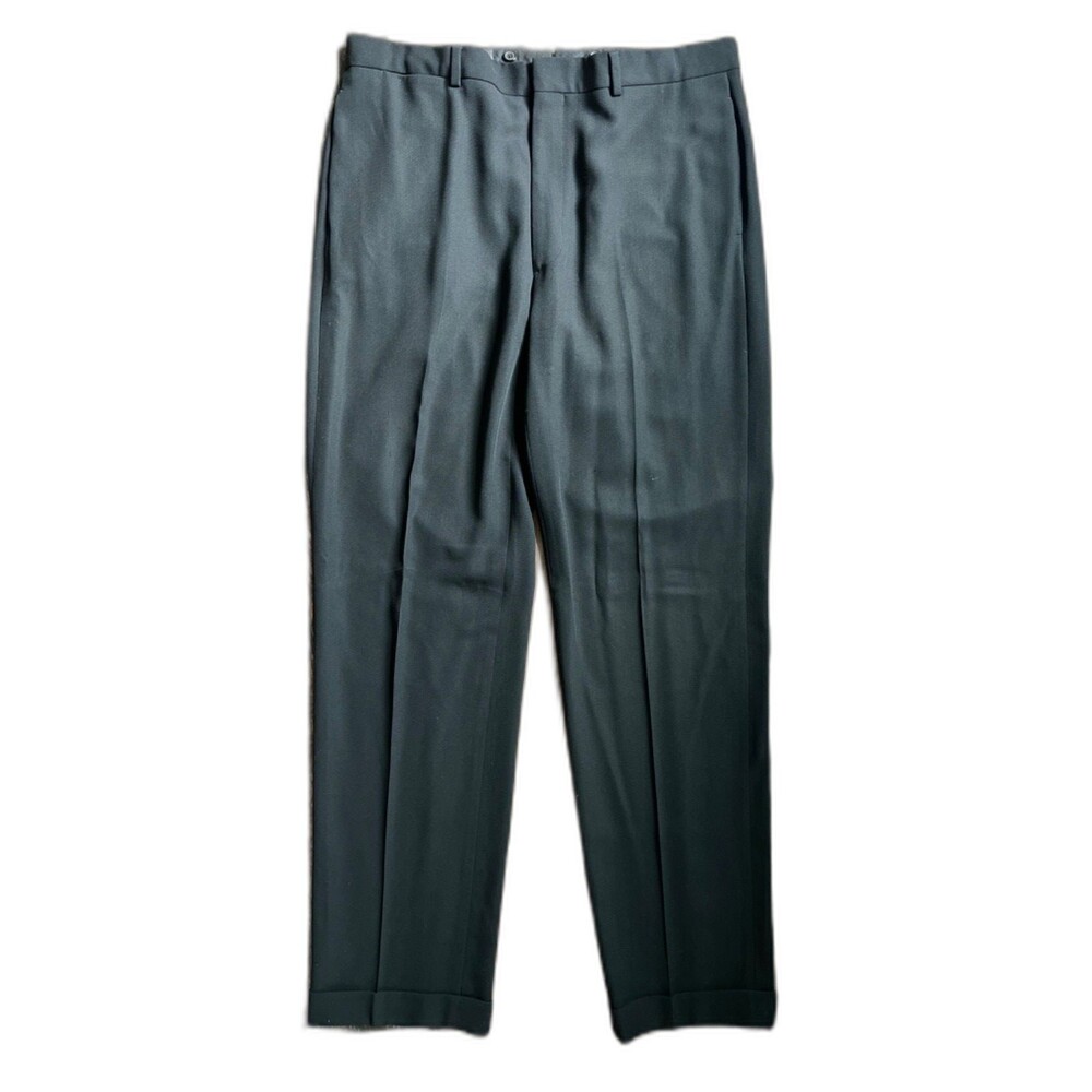 Banana Republic Men's 38L 100% Wool Dress Pants Made in Italy Black